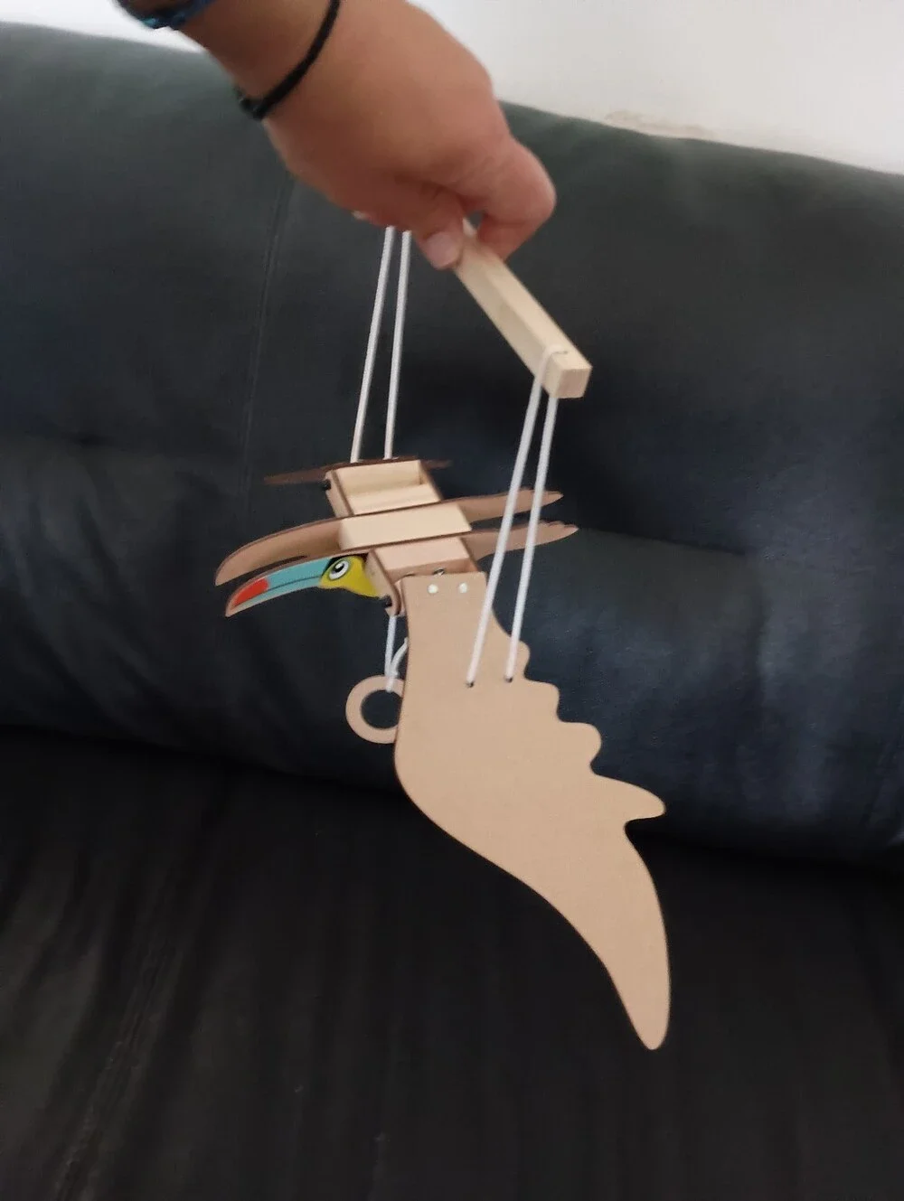 3/$10 🌟 Completed Home Depot Wooden Toucan Parrot Mobile Project Toy